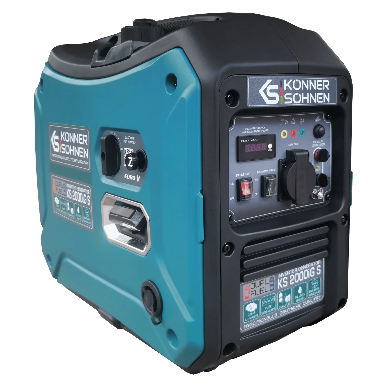 Generator digital monofazat Konner & Sohnen KS 2000iG S, 2 kW, benzina/GPL, 2.5CP, silentios [2]