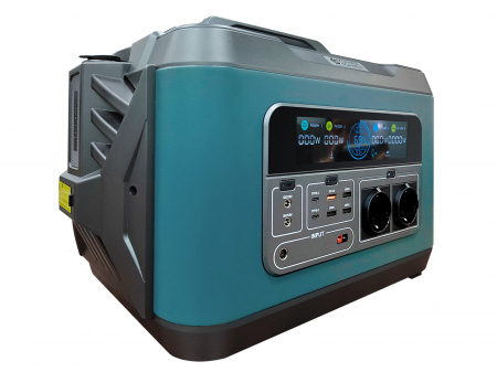 Statie de alimentare portabila KS 3000PS-FC, 6000 W putere maxima, 3000 W putere nominala., 3200 Wh, 125 Аh, 25.6 V, 2 x Schuko 230 V [1]