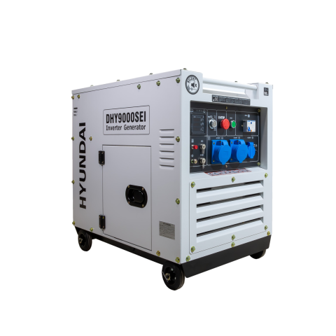 Generatoare digitale - Generator de curent inverter monofazat cu motor diesel Hyundai DHY-9000SEi, 6.5 kW
