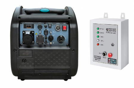 Generator invertor Könner & Söhnen KS 5500iES ATSR, 5.5 kW, benzina, 9.5 cp cu automatizare KS ATS 4/25 Inverter - 7 pini [0]