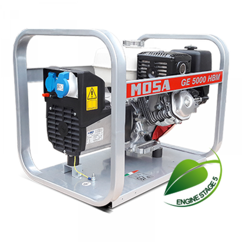 Generatoare electrice - Generator Mosa GE5000 HBM  4.4 kW, monofazat, benzina, motor Honda GX270