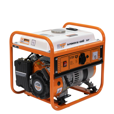 Generatoare de uz general - Generator open frame Ruris R-Power GE 1000, 3 CP, 1.1 kW, monofazat, benzina, 4 timpi, bobinaj cupru