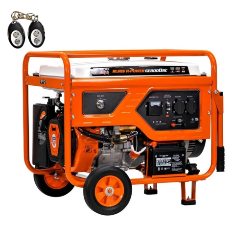Generatoare electrice - Generator open frame Ruris R-Power GE 8000RC, 15 CP, 7.5 kW, monofazat, benzina, pornire electrica, bobinaj cupru 100%, telecomanda
