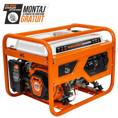 Generator open frame Ruris R-Power GE 2800RC, 7 CP, 2.8 kW, monofazat, benzina, pornire electrica, bobinaj cupru 100%, telecomanda [1]