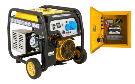 Generator open frame Stager FD 10000ER+380V ATS 8.5 kW, monofazat, benzina, pornire electrica, bobinaj cupru 100%, telecomanda + ATS trifazat [0]