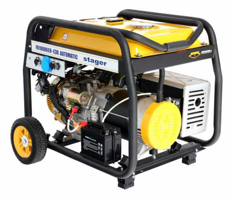 Generator open frame Stager FD 10000ER-E3R Automatic, 8.5 kW, monofazat si trifazat, benzina, pornire electrica, bobinaj cupru 100%, telecomanda, conector ATS si conector invertor solar - resigilat [5]