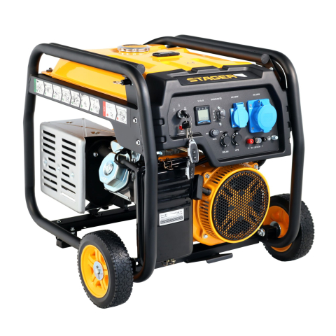 Generatoare de uz general - Generator open frame Stager FD 6500ER Automatic G2 5160026500 5.5 kW, monofazat, benzina, pornire electrica, bobinaj cupru 100%, telecomanda, conector ATS, conector invertor solar