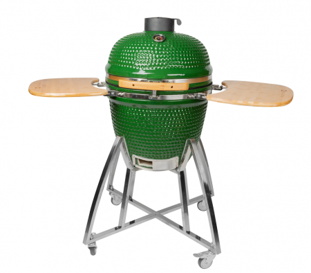 Gratare gradina - Gratar pe carbune Tarrington House AUPLEX Kamado, corp si bol din ceramica, diametru suprafata de gatit 47cm, verde