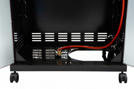 Gratar Tarrington House Moncton PAXTON cu 4+1 arzatoare, grill de fonta 73x41,5 cm, butoane cu led, aprindere electrica, rosu [8]