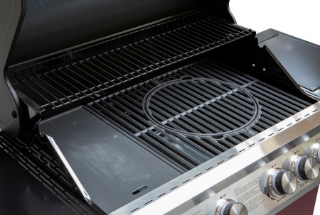 Gratar Tarrington House Moncton PAXTON cu 4+1 arzatoare, grill de fonta 73x41,5 cm, butoane cu led, aprindere electrica, rosu [2]