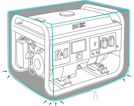 Husa pentru generator Konner Sohnen KS Cover 20 potrivita pentru KS 5000, KS 7000, KS 9000, KS 10000 [7]
