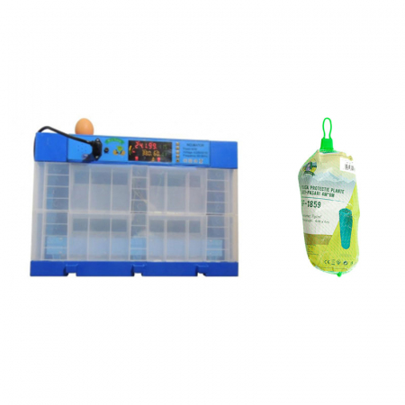 Pachet incubator automat Micul Fermier cu 2 etaje 128 oua gaina cu plasa protectie anti-pasari 4m x 6m [0]