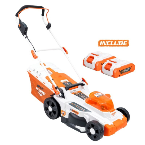 Masini de tuns gazon - Masina de tuns gazon pe acumulator RURIS RXI3744e Power Alfa UP, 37 cm (contine 2 acumulatori 2400e X-CHARGE)