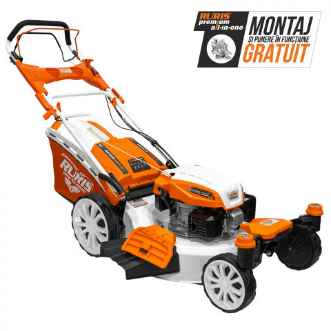 Masini de tuns gazon - Mașină de tuns gazon RURIS RXM1000 3.9 CP, 51 cm, roti fata cu rotire 360 grade