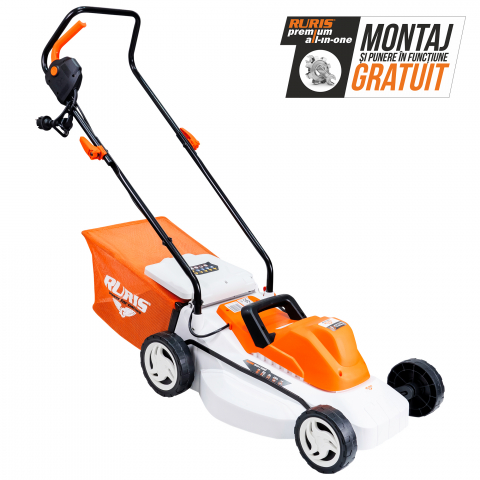 Masini de tuns gazon - Masina de tuns gazonul electrica RURIS RXE1500, 1500W, 220V, 37 cm