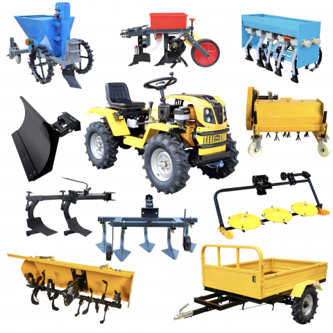 Minitractor ProGARDEN Campo T18 G2.1 4x4, 18CP, benzina, hidraulica fata-spate, roti 6.00-12 cu 10 accesorii [0]