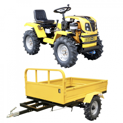 Minitractor ProGARDEN Campo T18 G2.1 4x4, 18CP, benzina, hidraulica fata-spate, roti 6.00-12 + Remorca minitractor ProGarden campo RM600CT [0]