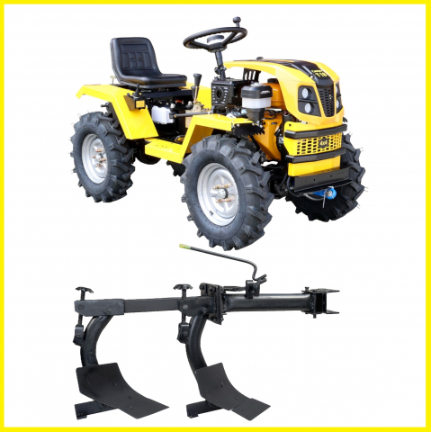 Minitractor ProGARDEN Campo T18 G2 4560000078 4x4, 18CP, benzina, hidraulica fata-spate, roti 6.00-12 + plug cu doua brazdare [0]