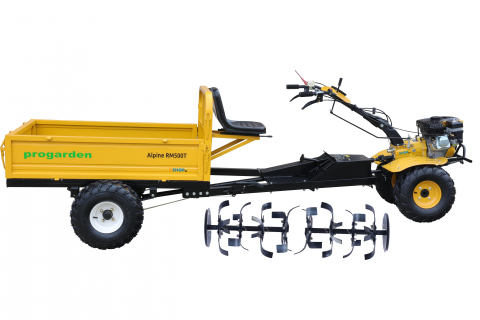 Motocultor 4x4 ProGARDEN Campo 873  Alpine  7CP, roti ATV, 2 prize putere cu remorca Progarden Alpine RM500T-ATV [0]