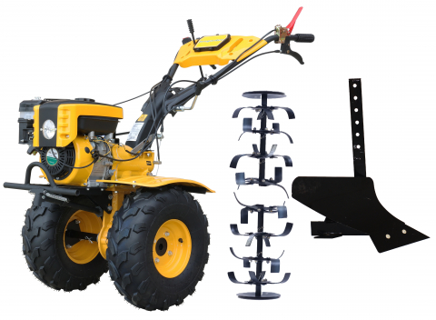 Motocultor ProGARDEN Campo 873 Alpine  7CP, 2+1 trepte, 2+1+1 freze, benzina, roti ATV, 2 prize putere + plug pentru arat [0]