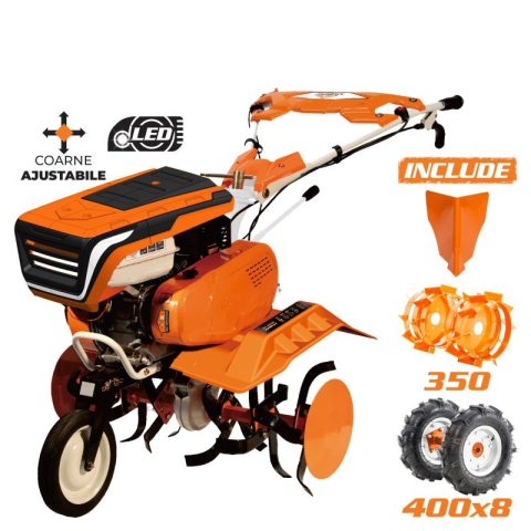 Utilaje agricole - Motosapa RURIS 7500 ACC1 7 CP + roti cauciuc 4.00-8 + rarita + roti metalice 350