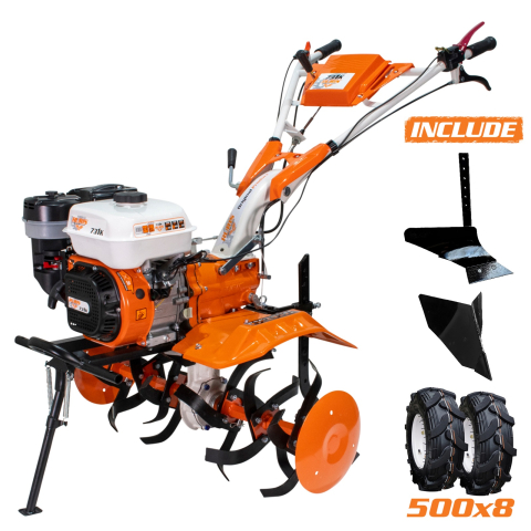 Motosapatoare RURIS 731K Start 8.5 CP, 2+1 trepte, latime lucru 56-83 cm + roti cauciuc 5.00x8 + plug + rarita [0]