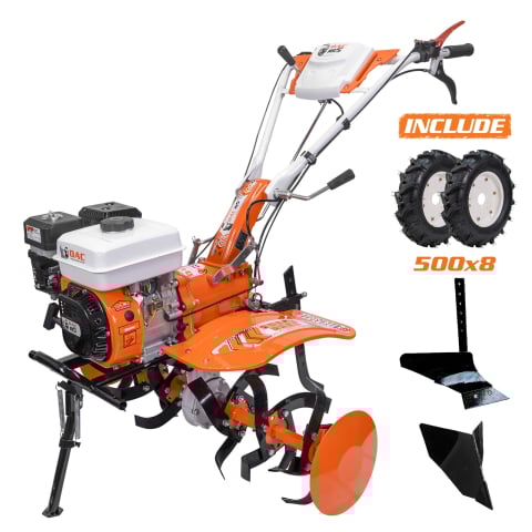 Motosăpătoare Ruris Dac 185, 8.5 CP, 2+1 trepte, latime lucru 56-93 cm + roti cauciuc 5.00x8 + plug + rarita [0]