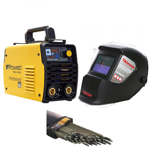 Pachet aparat de sudura Proweld MMA-220LCD + Masca de sudura cu reglaj automat Almaz + 1Kg Electrozi rutilici Proweld 2.5mm E6013 [0]