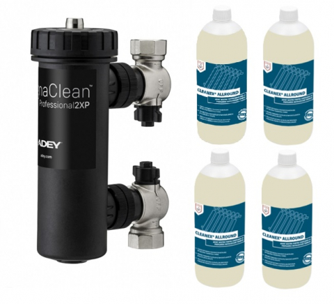 Pachet Filtru antimagnetita instalatie termica Magna Clean Professional 2XP 28 mm(1'') + 4xAgent neutru Cleanex Allround 1 kg [0]
