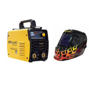 Aparate de sudura - Pachet promotional ProWeld MMA-220LCD - Invertor sudura, profesional, IGBT + Masca de sudare ProWeld LY-800H cu 4 senzori