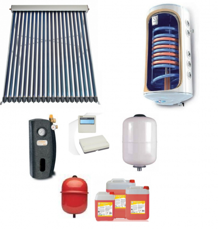 Pachete panouri solare termice - Pachet solar STANDARD pentru 3 persoane - panou cu tuburi vidate Sontec SPA-S58/1800A –15 tuburi cu accesorii + boiler 150 litri