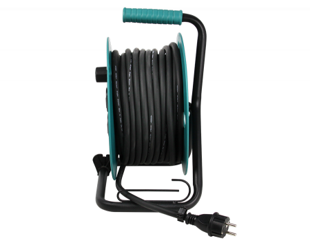 Prelungitor cu tambur KS CR-25M Konner & Sohnen, 3600 W, 25 metri, stecher 1 x 16А / 230V, prize 4 x 16А / 230V, cablu 3*2.5 mm din cupru, tambur din plastic [5]
