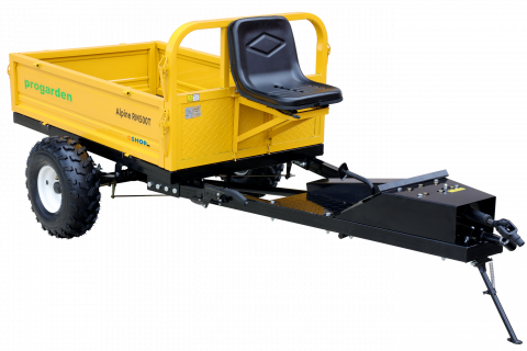 Motosape si motocultoare - ProGARDEN Alpine RM500T-ATV Remorca cu tractiune 4x4 500kg, 1 osie, prindere bolt pentru motocultor, roti ATV 19x7-8
