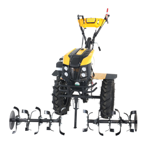 Utilaje agricole - ProGARDEN Campo 1873V2 Alpine motocultor 18CP, 2+1 trepte, 3+1+1 freze, roti 6.00-12, benzina, EU V, pornire electrica, 2 prize putere
