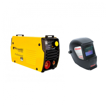 ProWeld MMA 140DLS invertor sudare cu valiza de transport, 3 ani garantie cu masca Masca de sudura cu reglaj automat BY350F-ALOE, ideal pentru lucrarile din gospodarie [0]