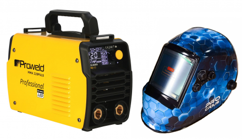 ProWELD MMA 220 Puls invertor sudare, 220 Amperi, garantie 3 ani + Masca de sudura color CRIUS cu ecran XL [0]