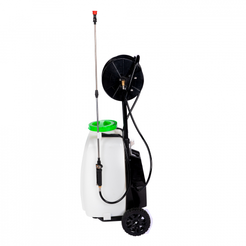 Pulverizator Micul Fermier cu acumulator si roti, bazin de 40L, furtun 30 m, lance telescopica [2]