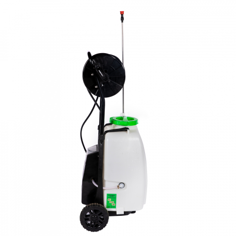 Pulverizator Micul Fermier cu acumulator si roti, bazin de 40L, furtun 30 m, lance telescopica [9]