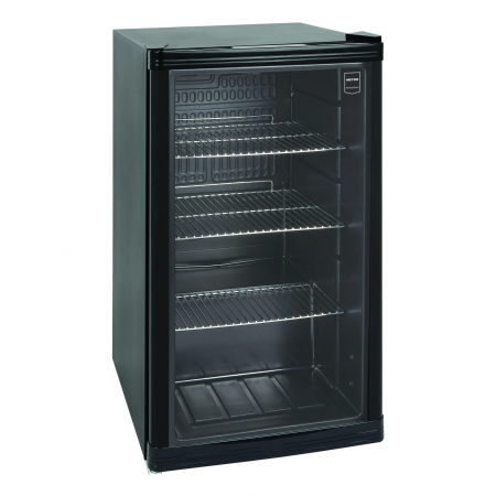 Vitrine frigorifice - Racitor Bauturi , Metro Professional GPC1088 , 88L volum, Usa de sticla, Negru, Iluminare led, Rafturi inox