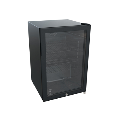 Vitrine frigorifice - Racitor Bauturi , Metro Professional GSC2125B , 118L volum, Usa de sticla, Negru, Iluminare LED, Rafturi inox