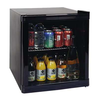 Vitrine frigorifice - Racitor Bauturi , Metro Professional GPC1046 , 46L volum, Usa de sticla, Negru, Iluminare led, raft inox