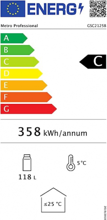 Racitor Bauturi , Metro Professional GSC2125 , 118L volum, Usa de sticla, Alb, Iluminare LED [1]