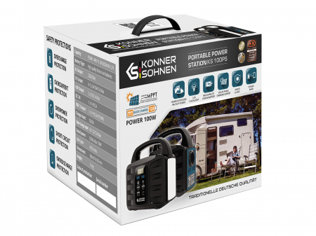 Statie portabila de incarcare KS 100PS, 100W putere nominala, capacitate baterie 155 Wh, 150 W, 15 V/2 A, lampa LED, afisaj LED [9]