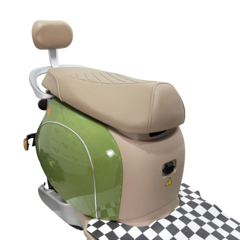 Scuter electric retro RURIS PILOT SX790 VERDE BAMBOO, 800W, autonomie pana la 70 km, 2 locuri [6]