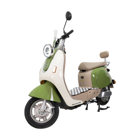 Scuter electric retro RURIS PILOT SX790 VERDE BAMBOO, 800W, autonomie pana la 70 km, 2 locuri [2]