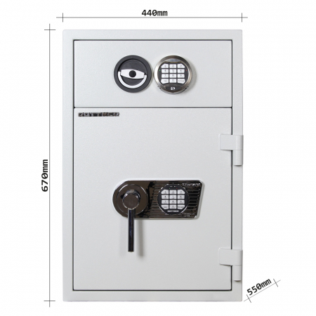 Seif Certificat cu Sertar Rottner T06172 D1-65  Închidere Electronică Gri Deschis [4]