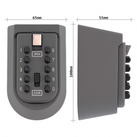 Seif pentru Chei Rottner Key Keeper cu Cifru Mecanic Negru [2]