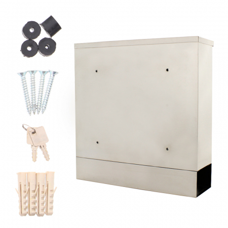 Set Cutie Poştală + Suport de Ziare Rottner Hochhaus II din Oțel Inoxidabil  [4]