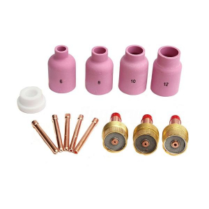 Alte accesorii pentru sudura - Set echipare pistolet TIG-WIG cu lentile de gaz Jumbo (13 accesorii)
