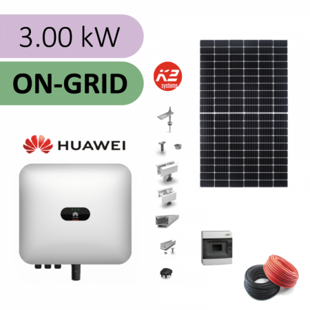Sisteme fotovoltaice ON-GRID - trifazate - Sistem fotovoltaic ON-GRID, invertor 3 kW, trifazat